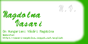 magdolna vasari business card