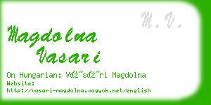 magdolna vasari business card